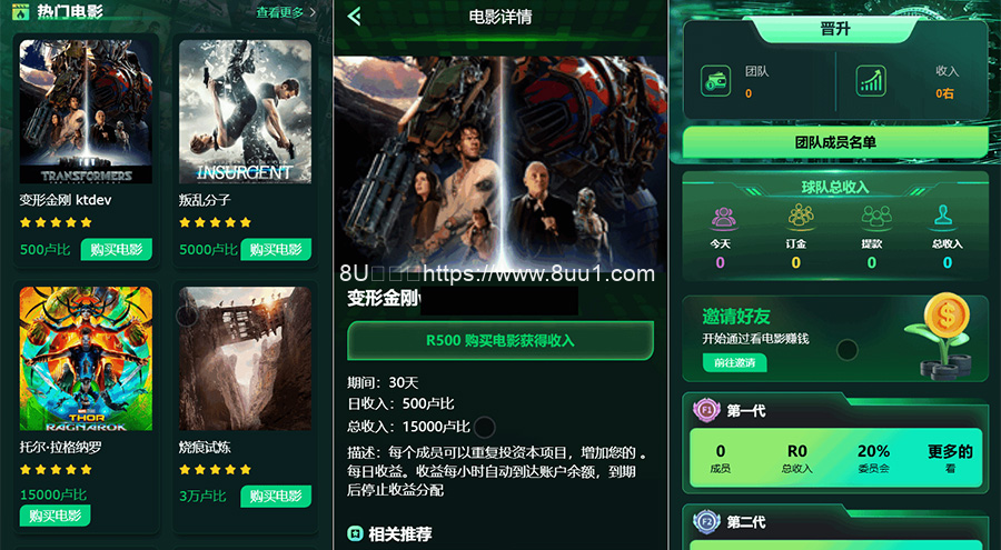 Flickiri Fun海外电影投资理财源码 影视理财类源码